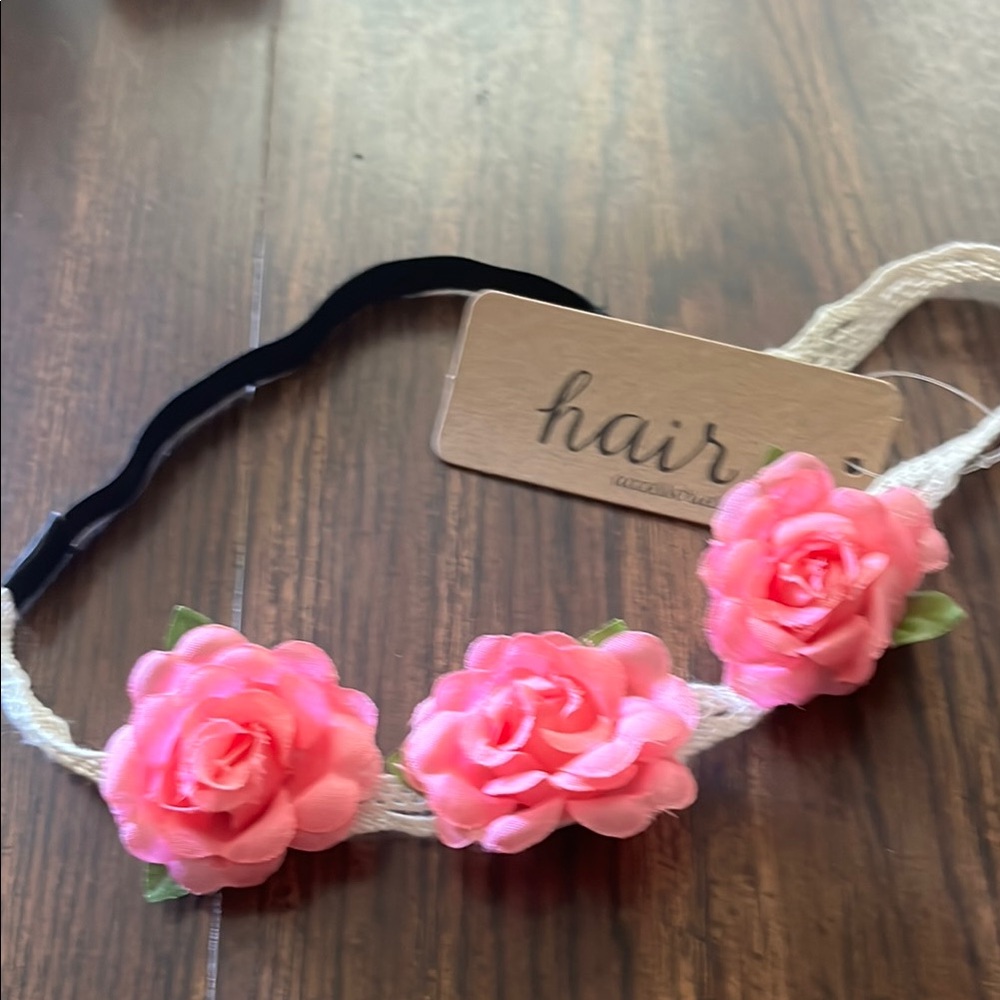 Pink Floral Headband for Kids by scuchi